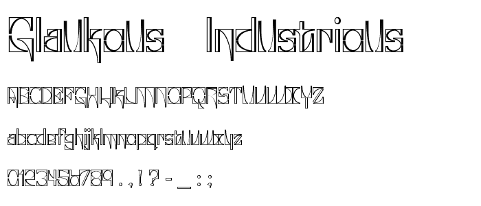 Glaukous - Industrious font